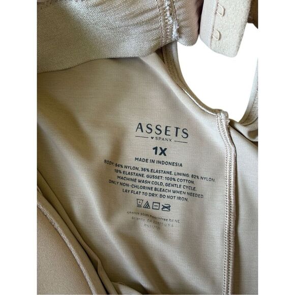 assets by Spanx Suit Your Fancy Strapless Cupped Bodysuit size 1X Tan Shapewear - Picture 3 of 7
